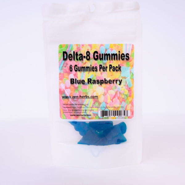 Blue Raspberry Delta-8 Gummies(6 Pieces)